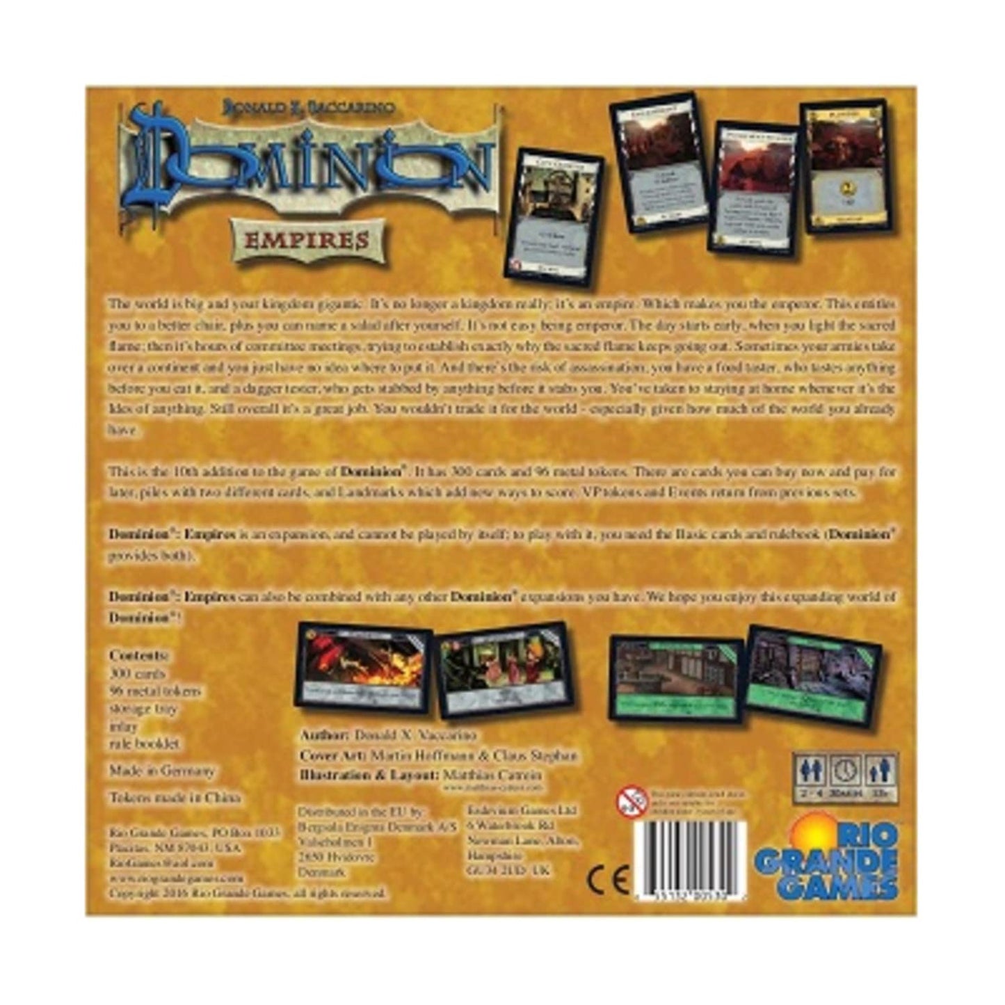 Rio Grande Games Dominion Empires Game – Expansion for Dominion (2-4 players, 30 min)