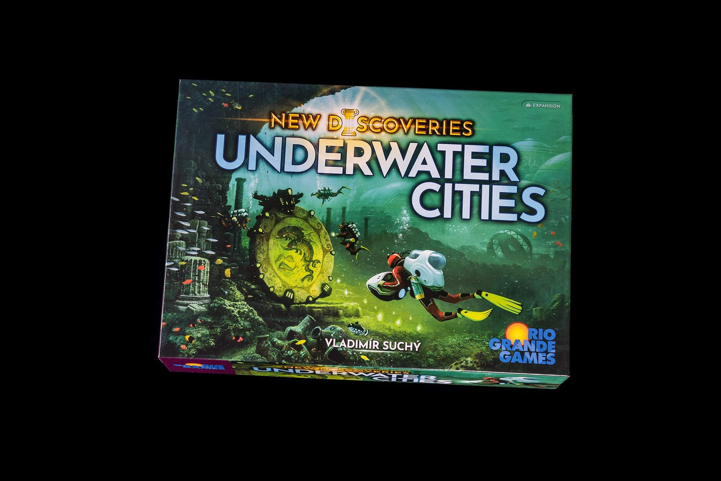 Rio Grande Games Underwater Cities: New Discoveries Expansion – 52 Cards, 3-Layer Boards