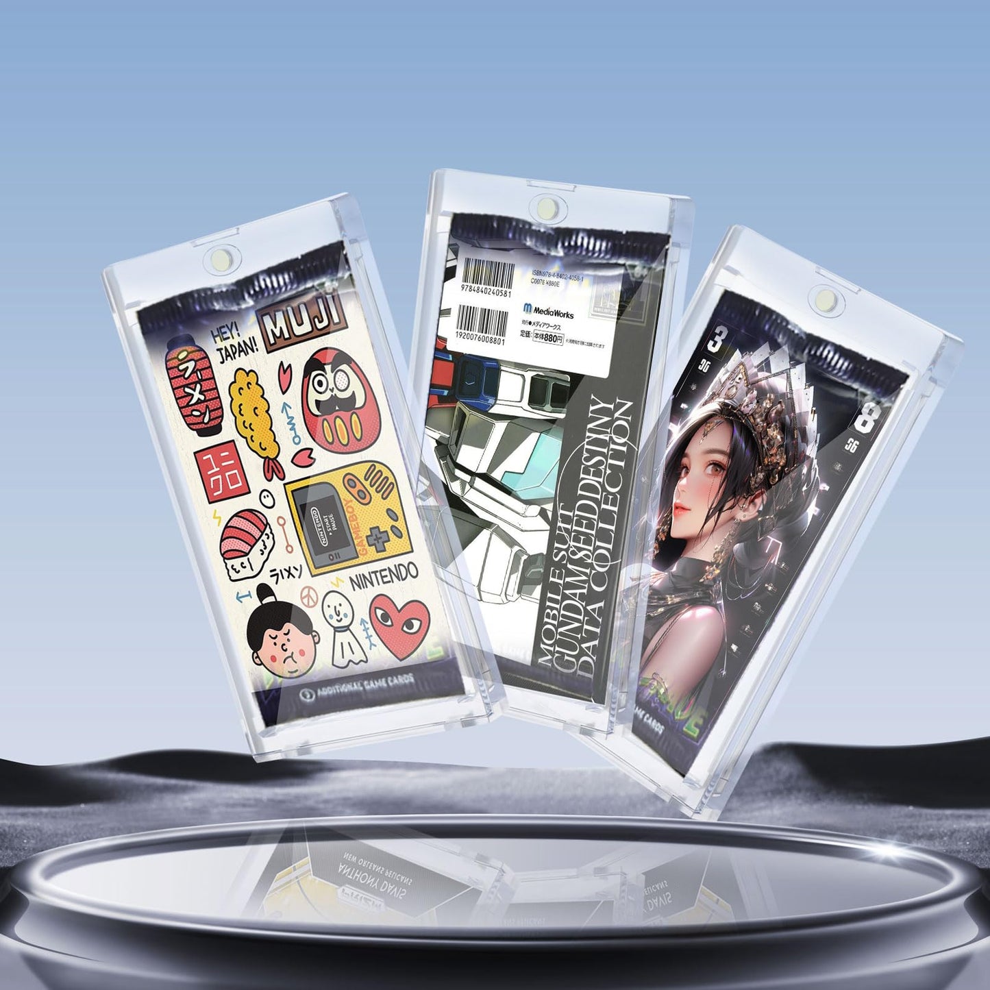 RIXUGIT 10-Pack One Touch Booster-Pack Magnetic Holders with UV Protection – Clear Card Cases for Standard Cards