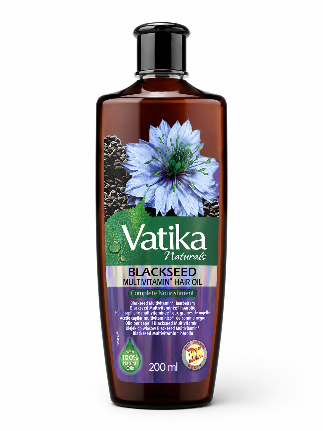 Vatika Blackseed Enriched Hair Oil for Nourished & Stronger Hair 200ml/6.76 oz