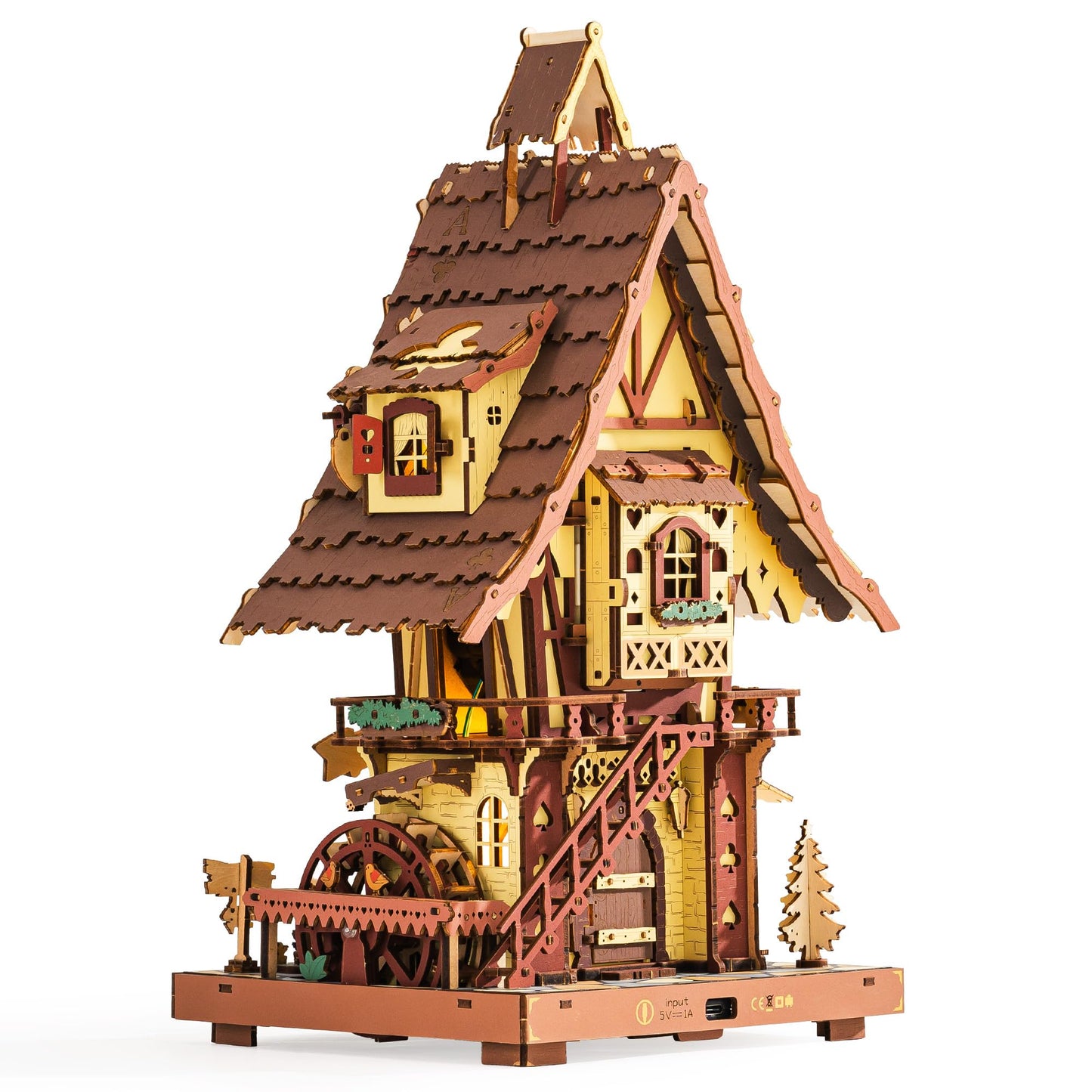 ROKR Cuckoo Clock: Mechanical 3D Wooden Puzzle Kit for Adults | DIY Clock Model & Home Decor