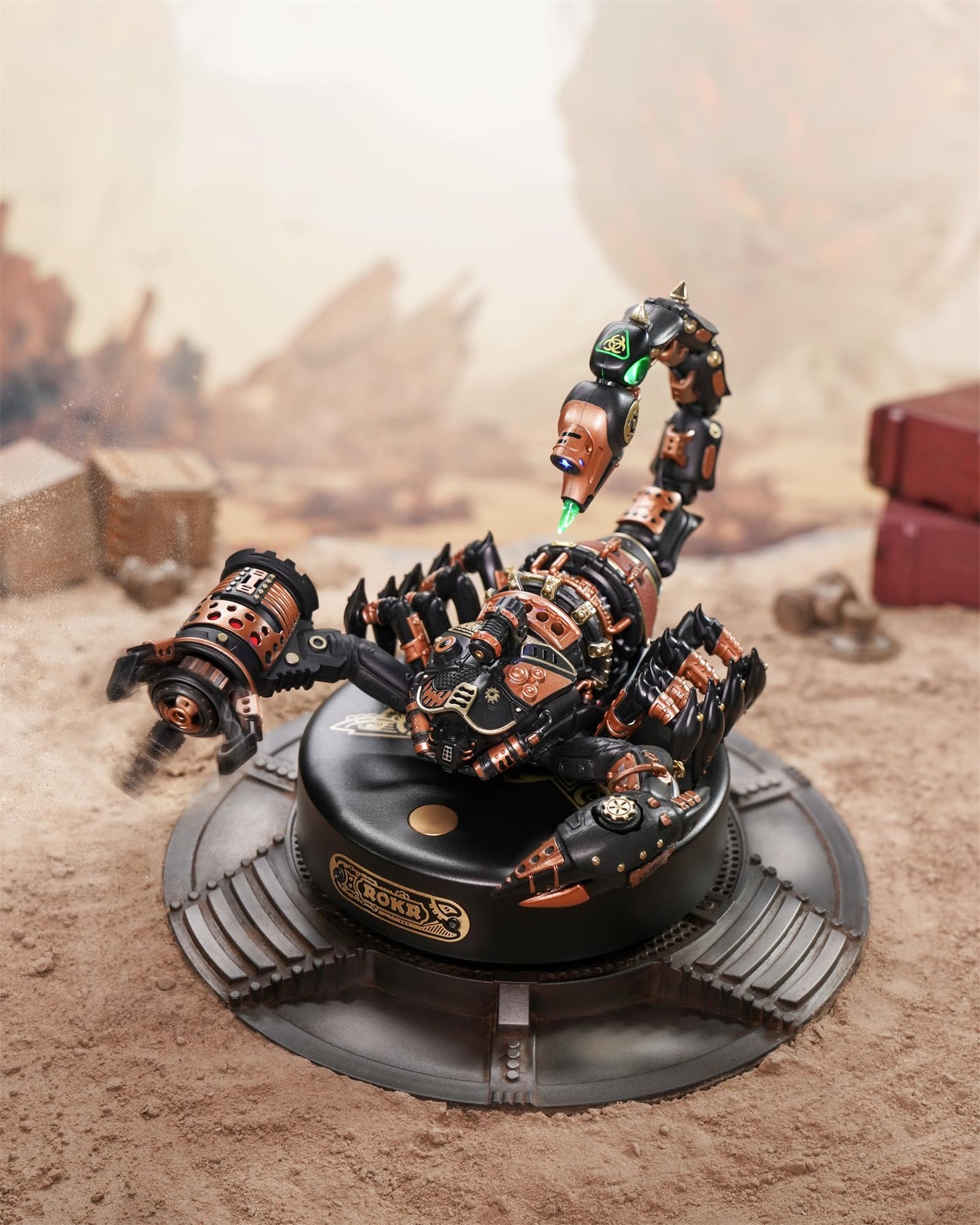 ROKR Emperor Scorpion 3D Metal Model Kit – Steampunk Electric Mechanical Puzzle for Adults & Kids