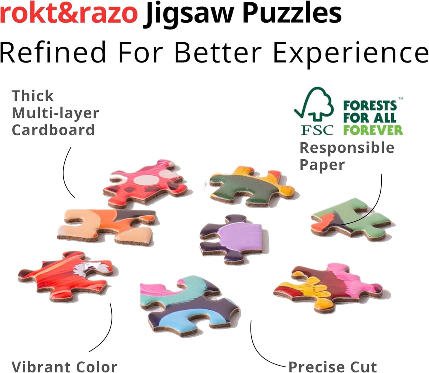 rokt&razo World Heritage 24 Mini Pack Puzzles – 1000-Piece Daily Challenge with Poster | Advent Calendar & Family Nights