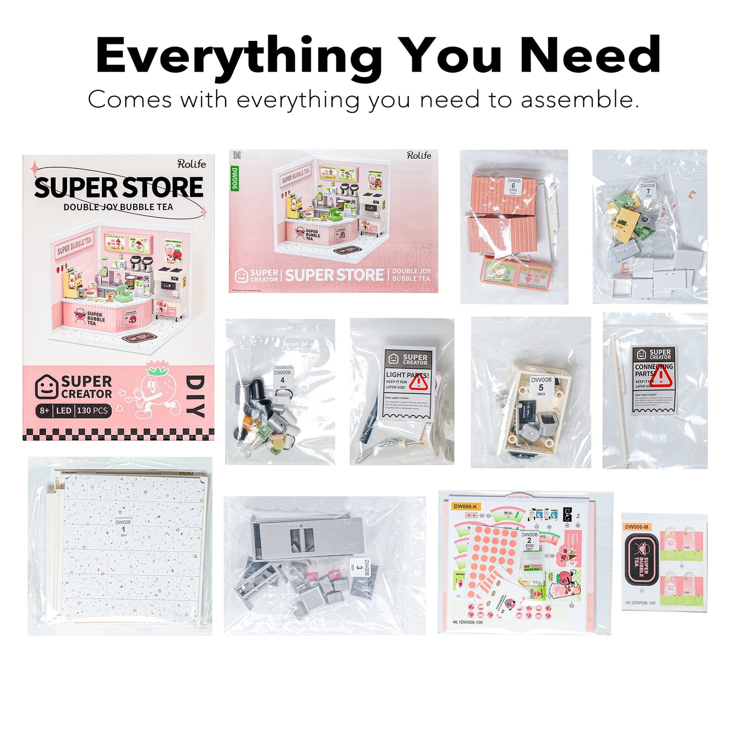Rolife LED Building Blocks for Adults – 1:24 Miniature Dollhouse Kit