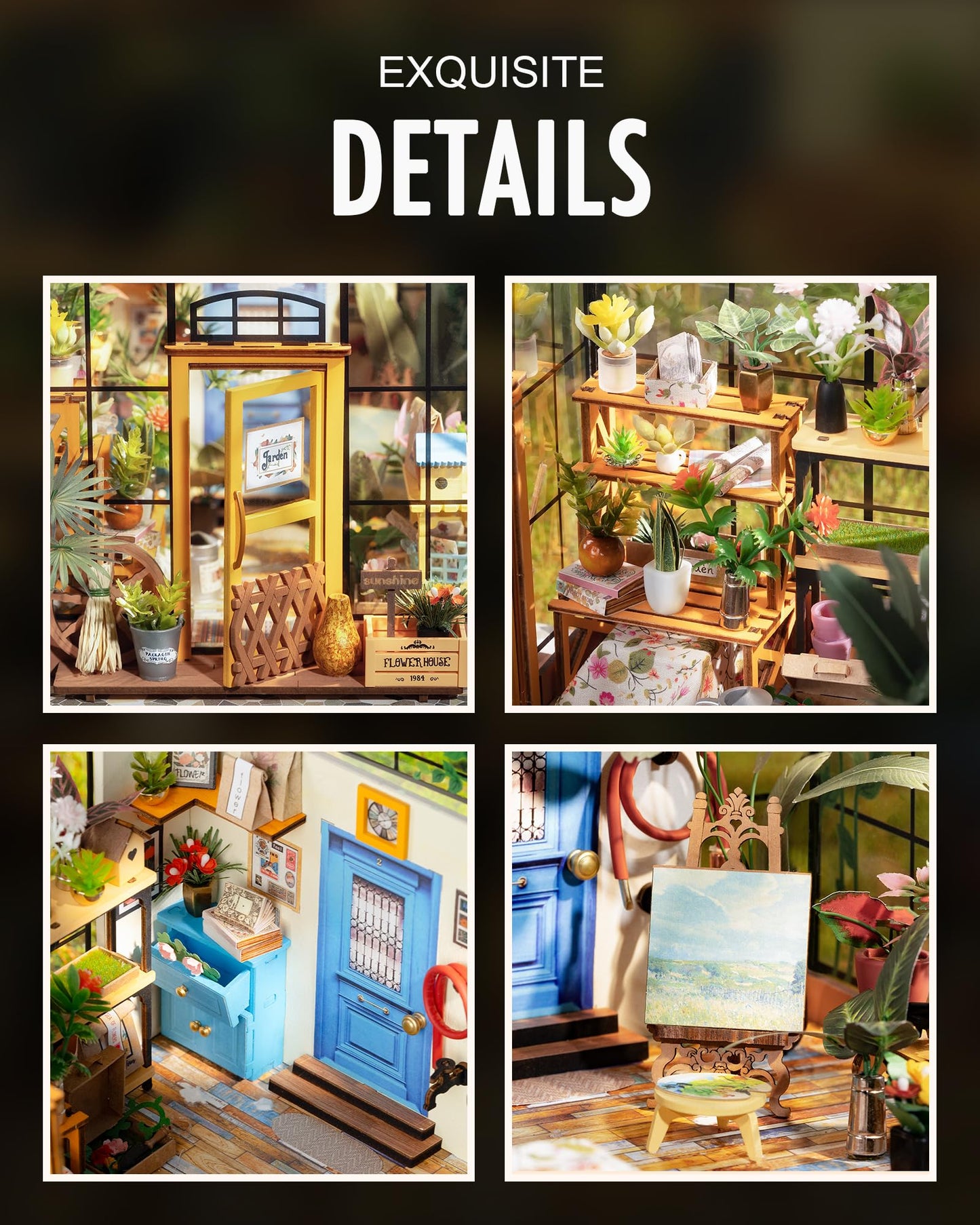 Rolife Cathy’s Greenhouse Miniature Kit – DIY Tabletop Decor & Gift Idea