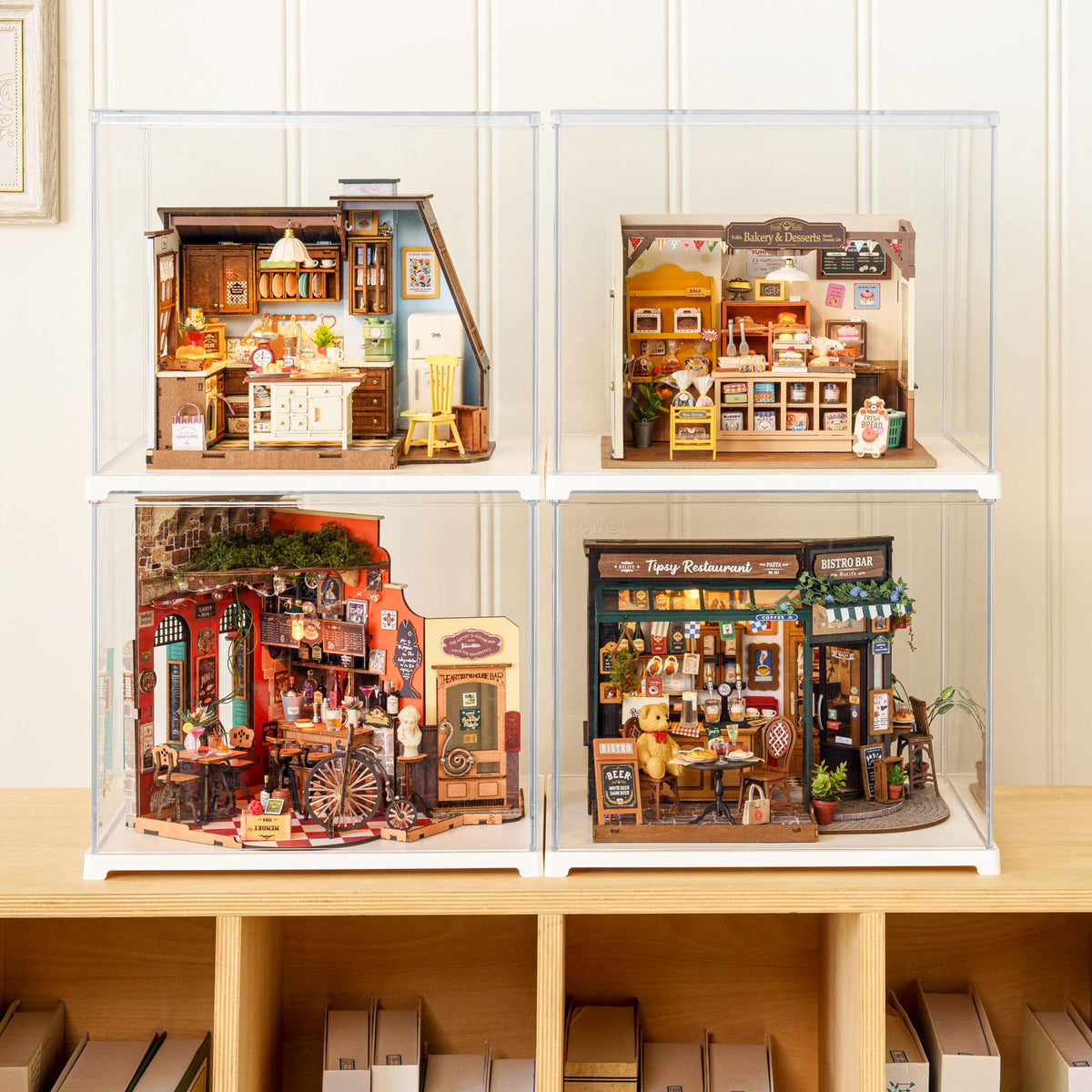 Rolife DIY Miniature House Kit for Adults – Tiny Wooden Dollhouse with European Kitchen