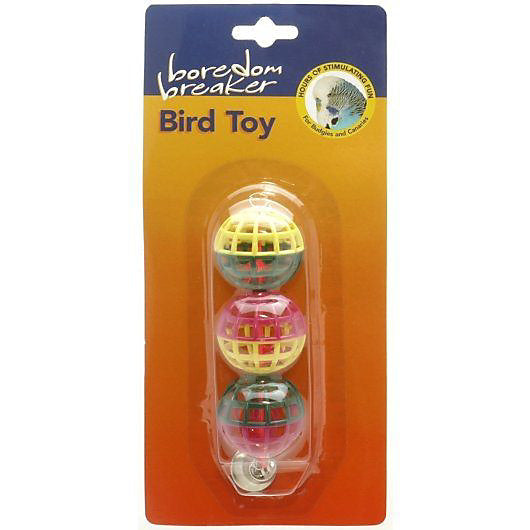 Boredom Breaker Budgie and Canary Lattice Balls with Bell 3 Pack - Case of 6