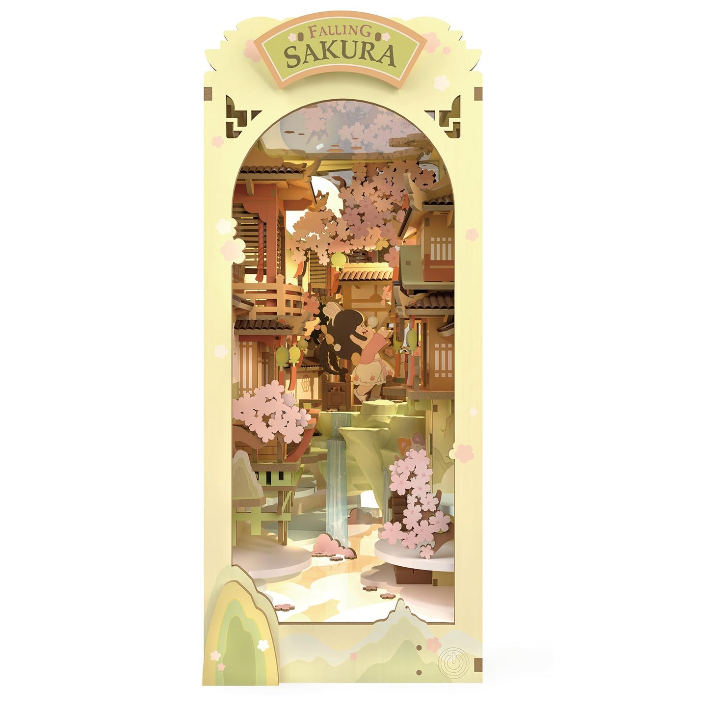 Rowood Book Nook Kits for Adults – 3D Wooden Puzzle Bookend with LED