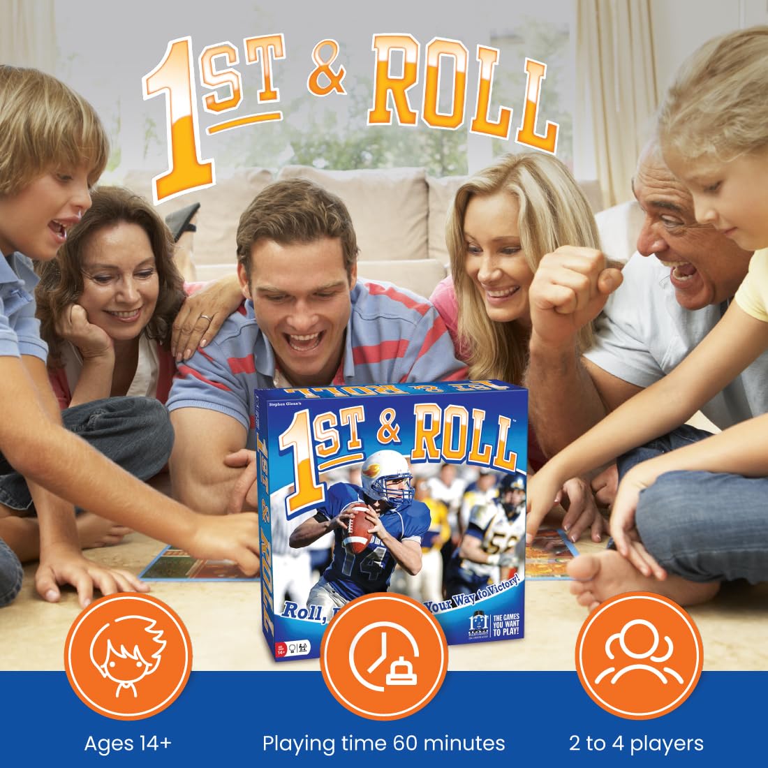R&R Games 1st & Roll Football Board Game – Family Night