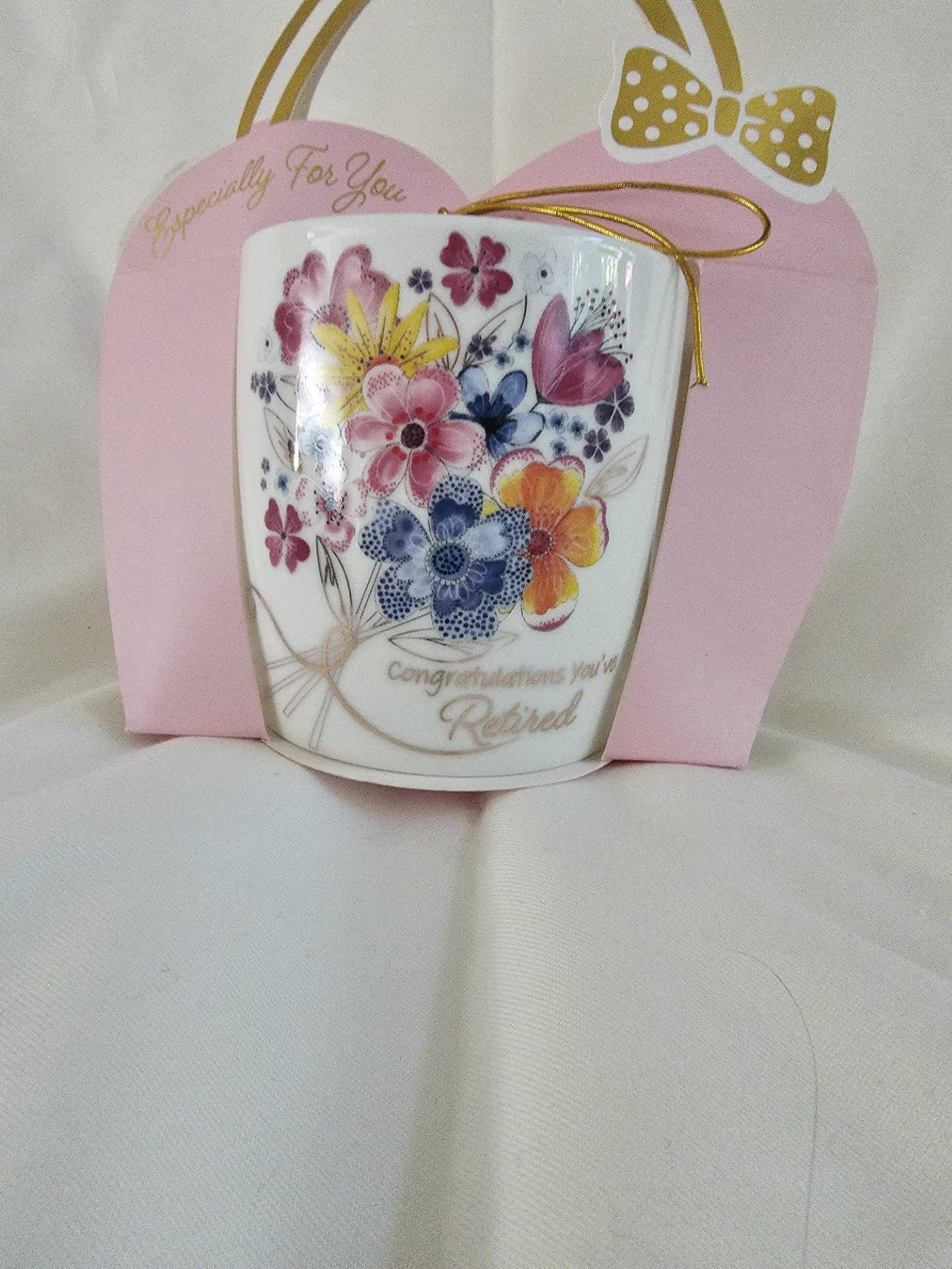 congratulations youve retired floral mug