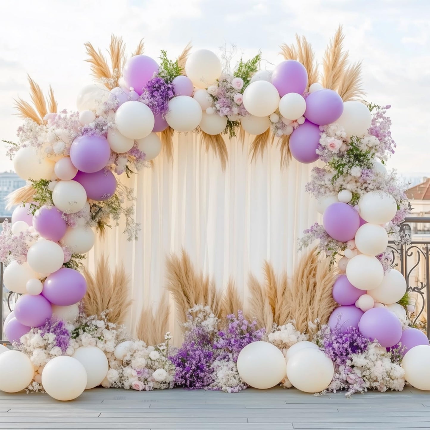RUBFAC 129pcs Pastel Purple Balloon Arch Kit (18/12/10/5in) — Party Decoration