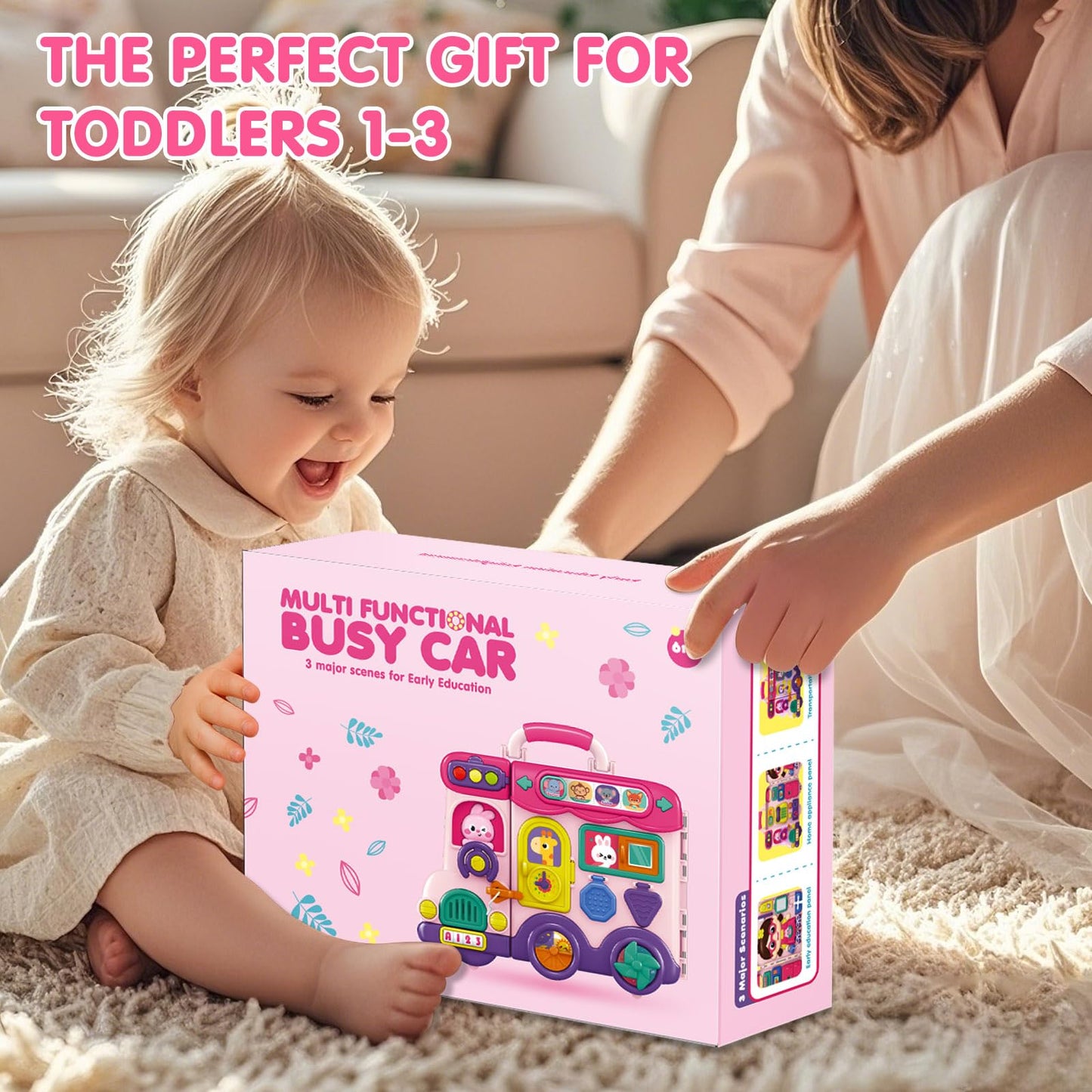 Ryotagift Baby Busy Board — 54-in-1 Educational Toy for 1-3 Year Olds