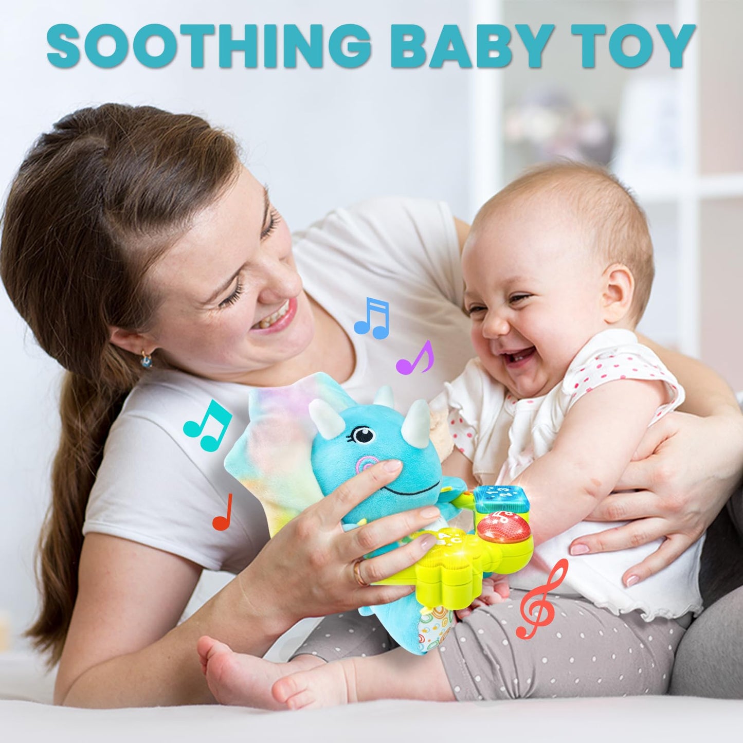 Ryotagift Bilingual Musical Elephant Toy – 7-in-1 Lights, Music, Letters & Numbers for 0-18 Months