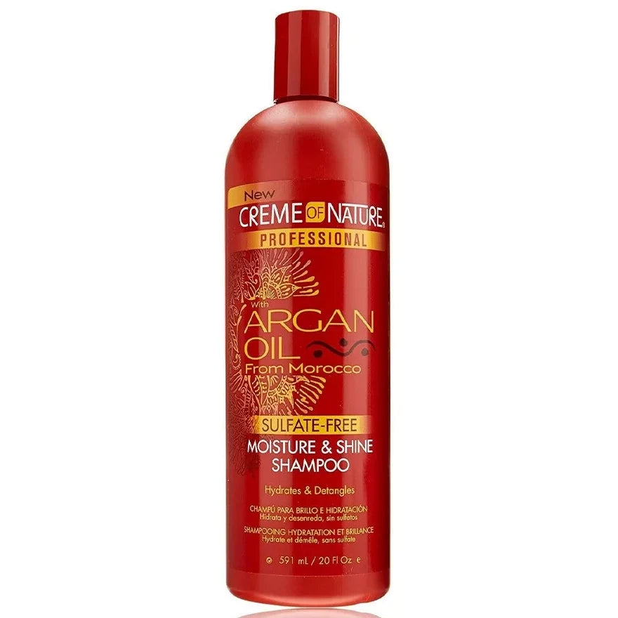 Creme Of Nature Argan Oil Sulfate-Free Moisture & Shine Shampoo 20 oz / 591 ml - Hydrating & Strengthening