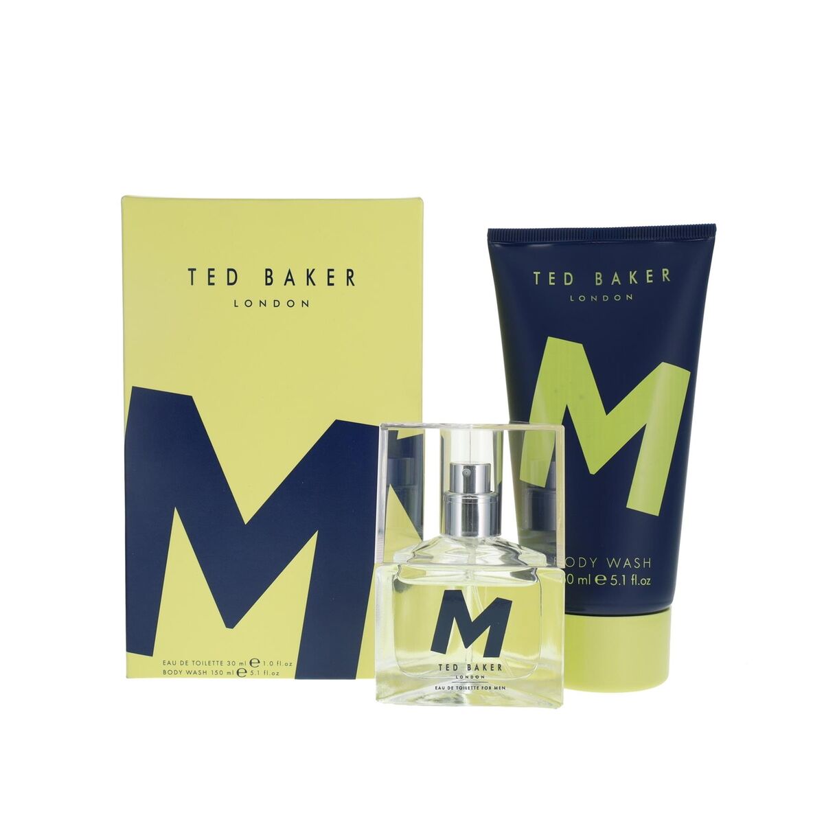 Ted Baker M Blue Yellow Gift Set 30ml EDT + 150ml Shower Gel Men's Fragrance
