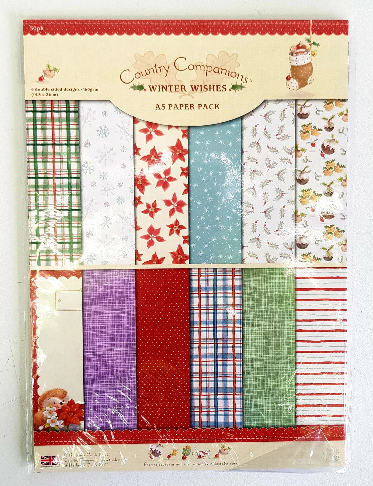 Country Companions Winter Wishes a5 paper pack