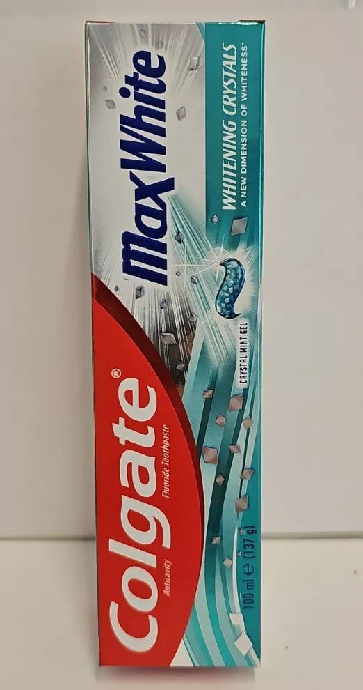 Colgate Max White Crystal Mint Gel With Whitening Crystals Toothpaste 100ml, expiry date 08/28