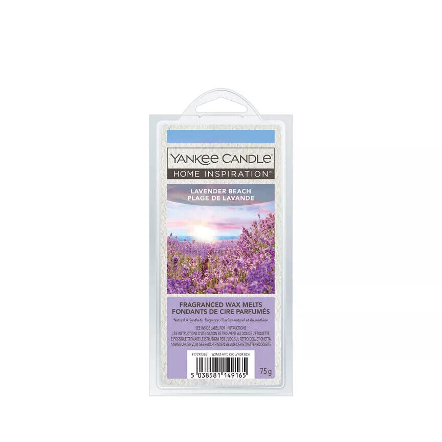YANKEE CANDLE HOME INSPIRATION FRAGRANCED WAX MELT CUBES 75g BRAND NEW Lavender Beach