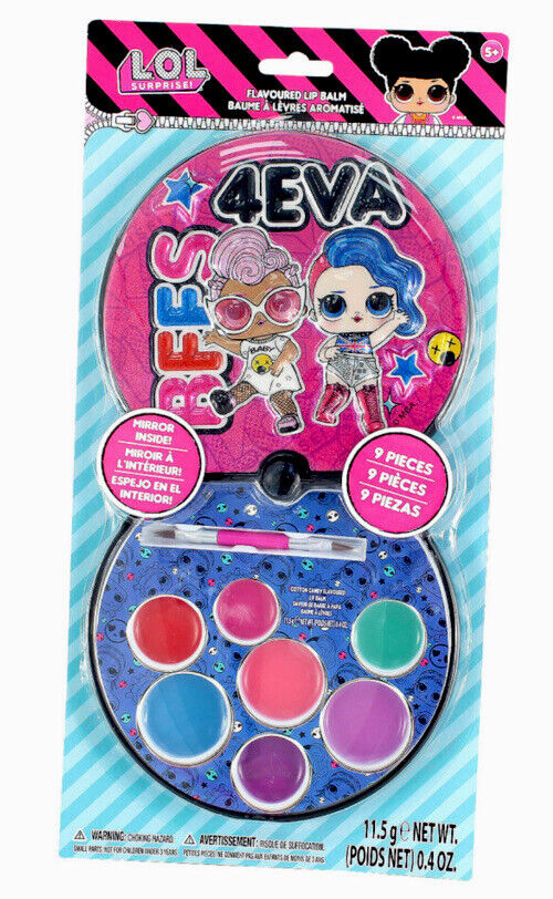 LOL SURPRISE FLAVOURED LIP BALM WITH MIRROR SET. AGE 5 plus