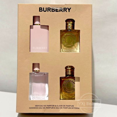 Burberry Her Gift Set: Her EDP 5ml - Her Elixir EDP Intense 5ml - Goddess EDP 5ml - Goddess EDP Intense 5ml