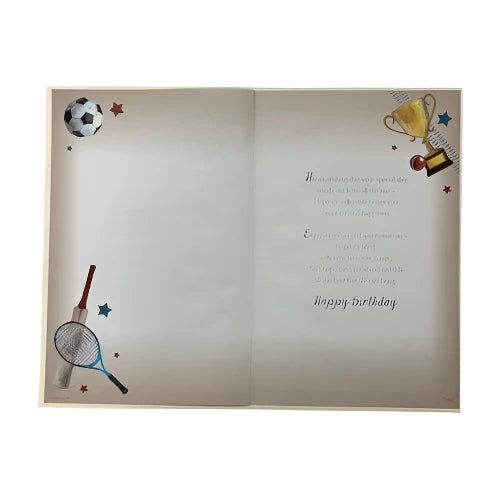 Male Sports Themed Design Birthday Card