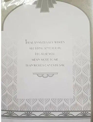 Art Deco Anniversary Card Wife