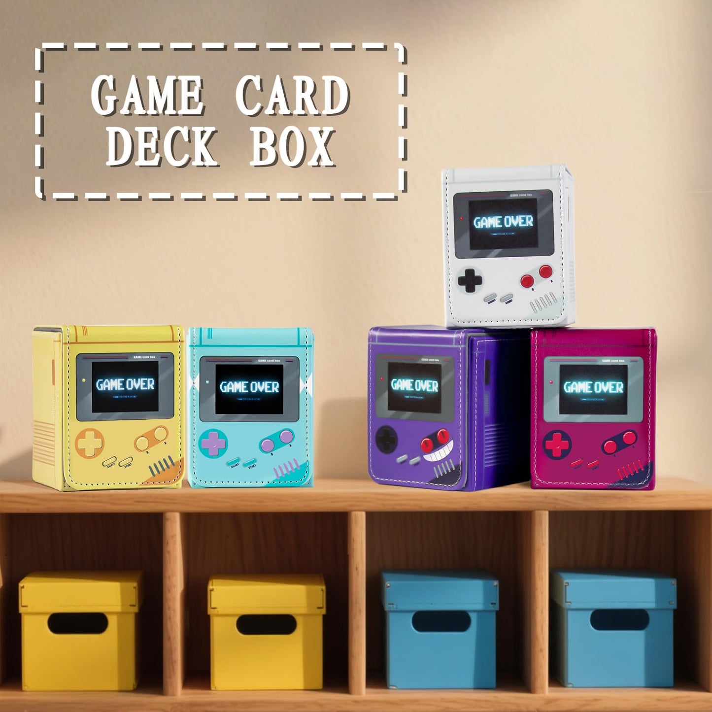 Sabermaster Card Deck Box – Fits 100+ Cards, Premium PU Leather, YGO MTG, Purple