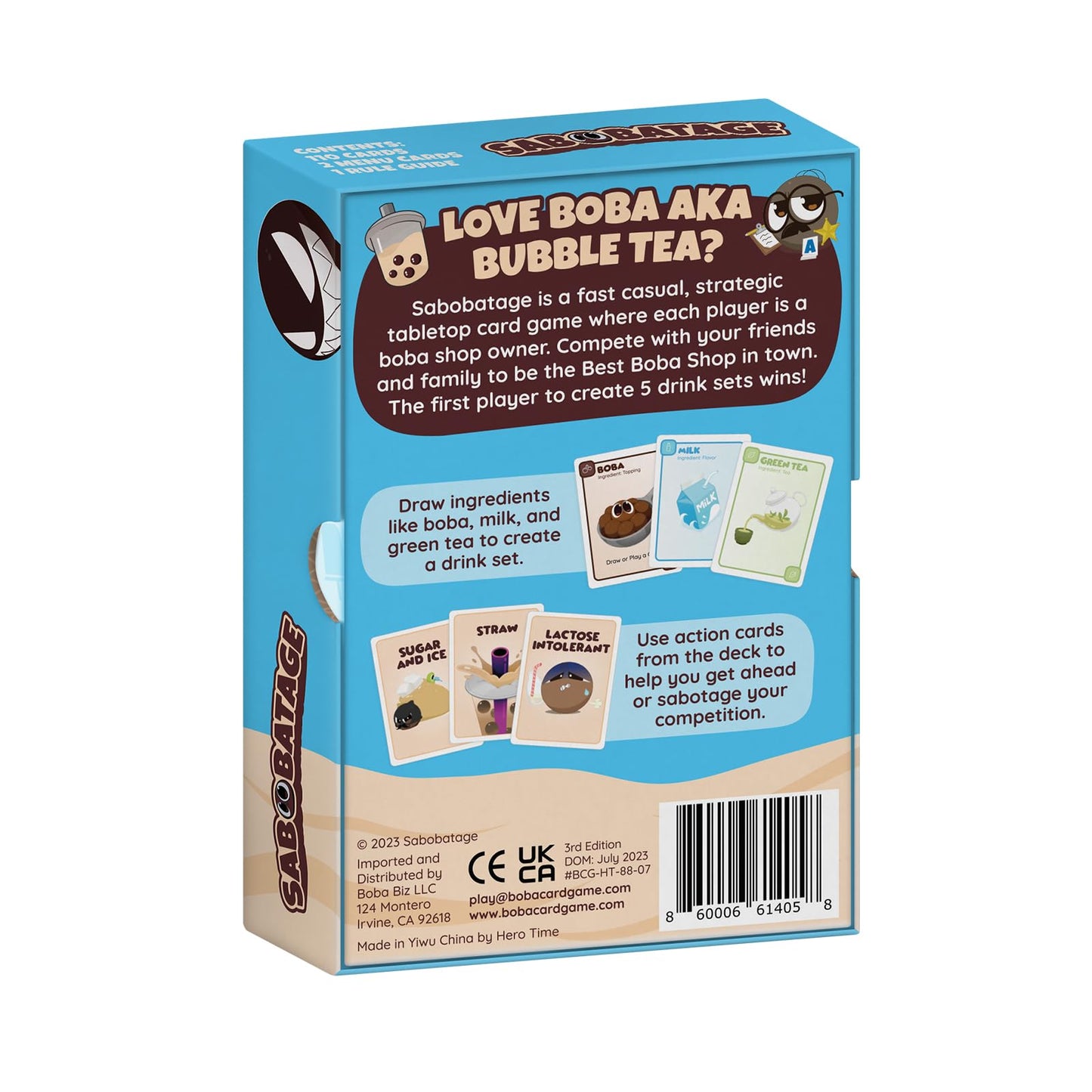 Sabobatage: The Boba Card Game 3rd Edition | Easy Family-Friendly Party Game | 2-5 Players