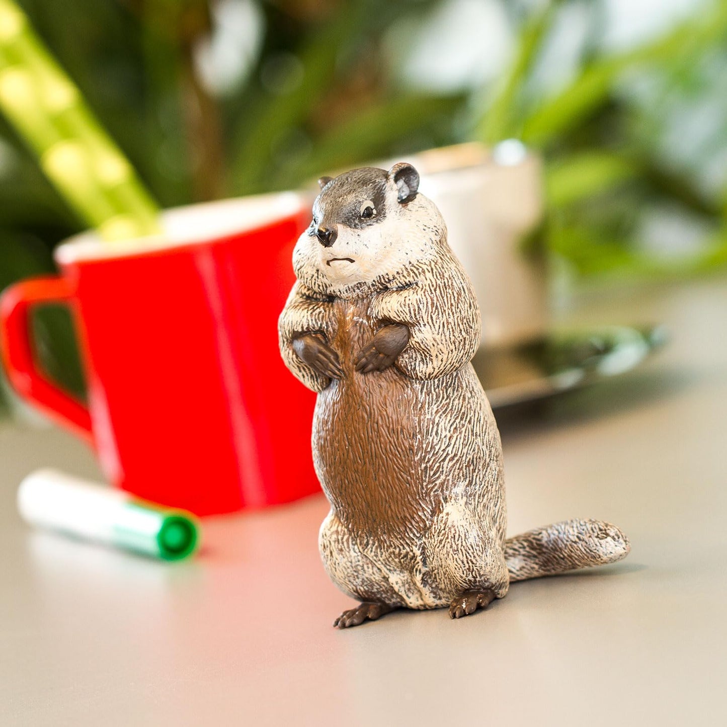 Safari Ltd. Groundhog Miniature Figure – Hand-Painted 4.5-Inch Model for Kids 18 Months+
