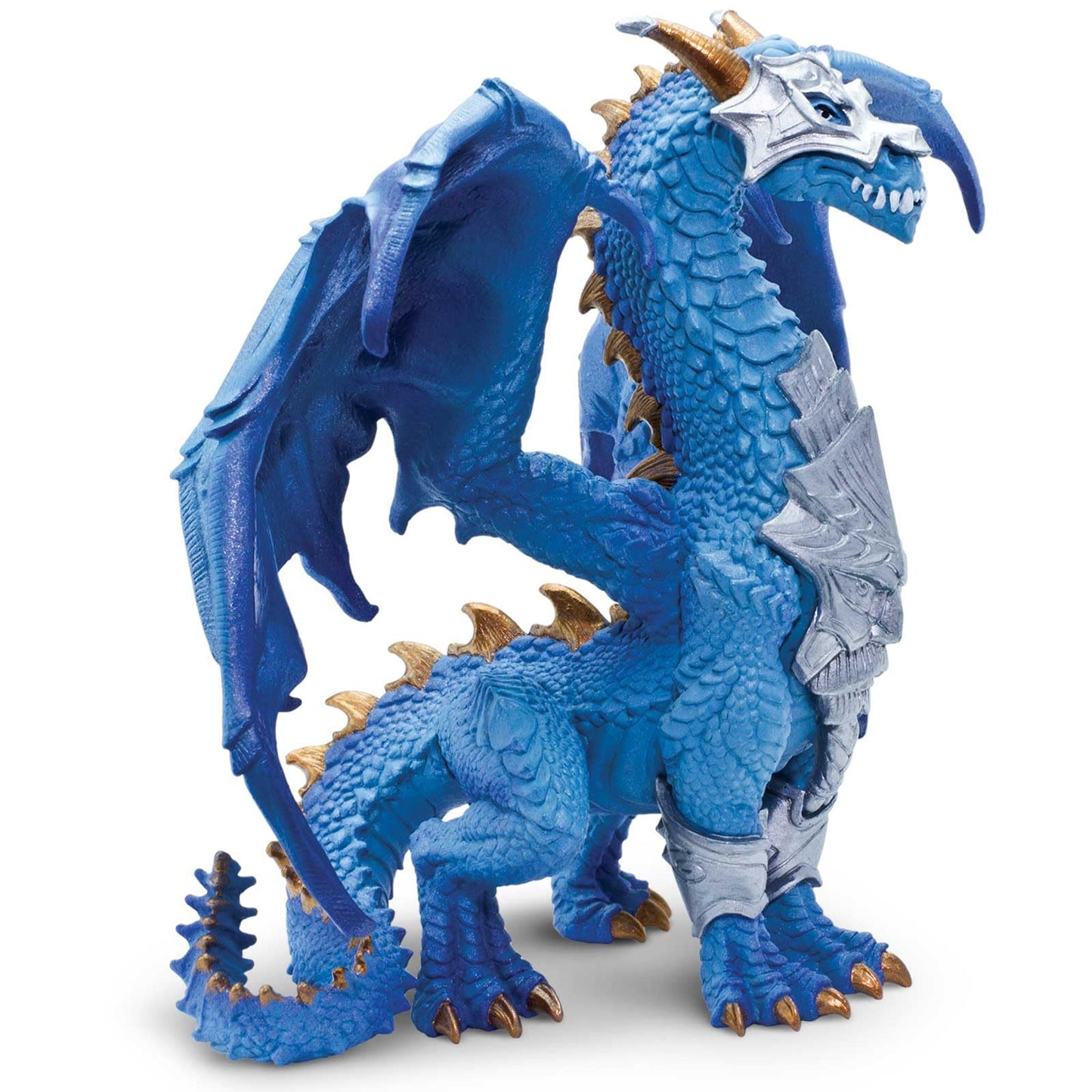 Safari Ltd Guardian Dragon Figurine – Regal Blue 6-inch Figure for Kids 4+ | Fantasy Play Toy