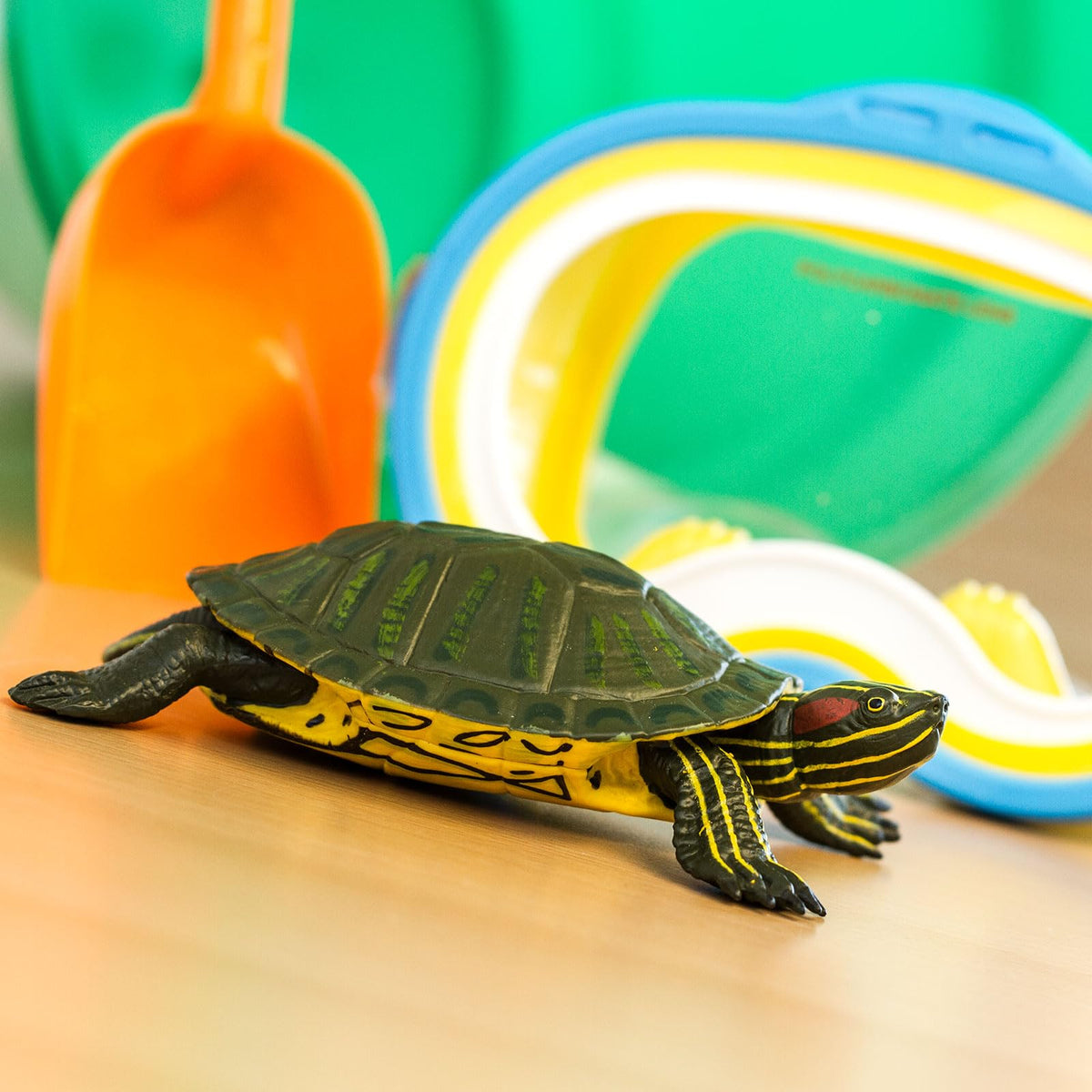 Safari Ltd. Red-Eared Slider Turtle Figurine – Realistic 5.25-Inch Model for Kids