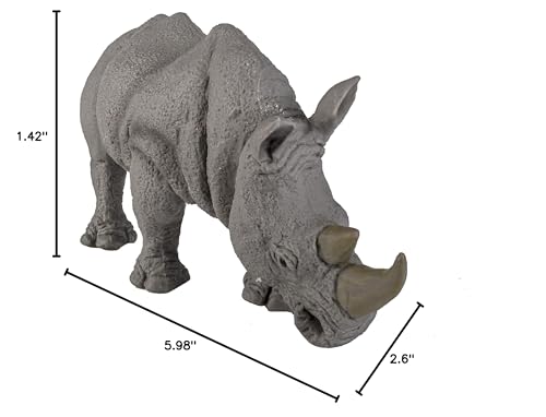 Safari Ltd. White Rhino Toy Figurine – Realistic Hand-Painted 5.75" Model for Kids Ages 3+
