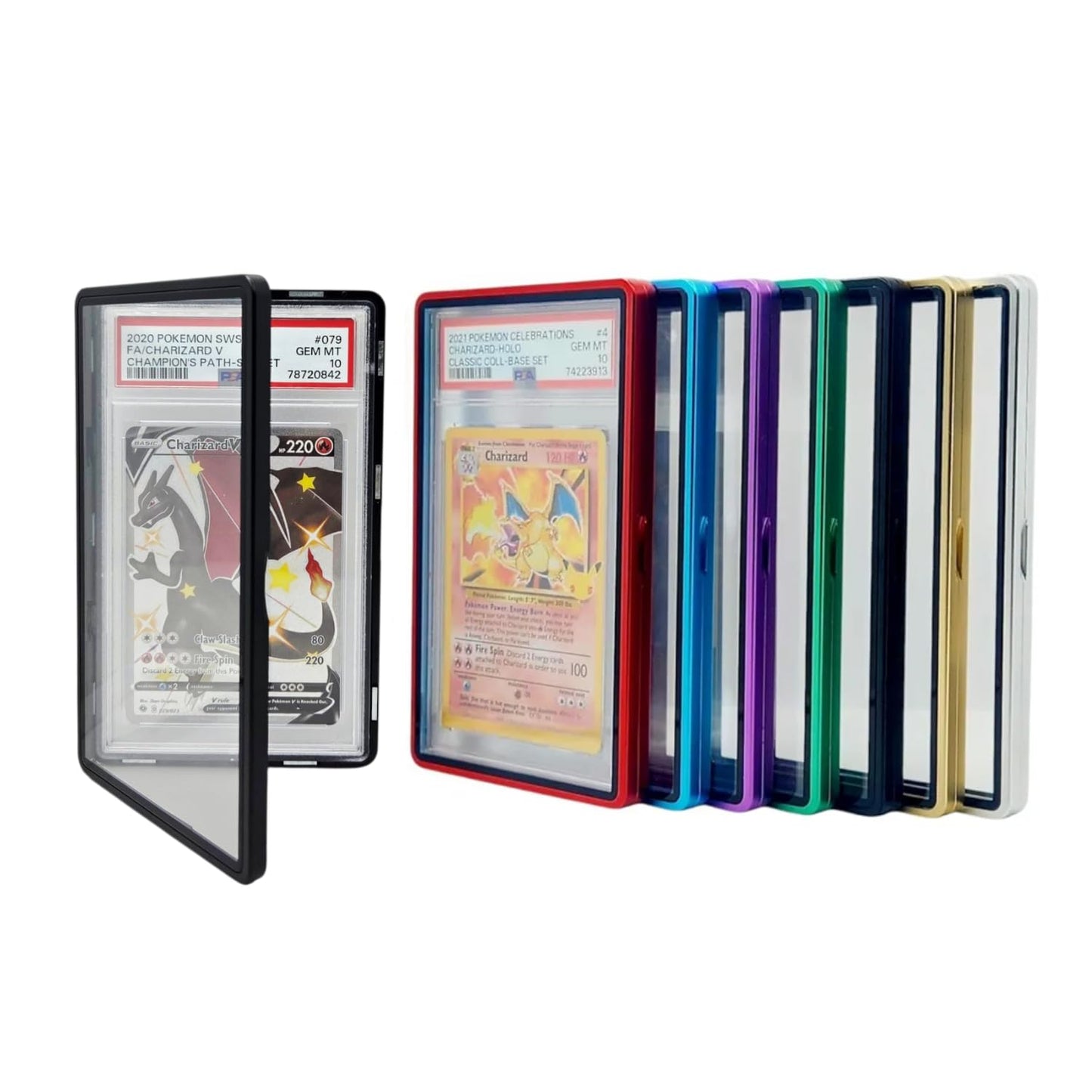 Safeguard TCG Metal PSA Slab Bumper Case – UV-Resistant & Stackable (Black)