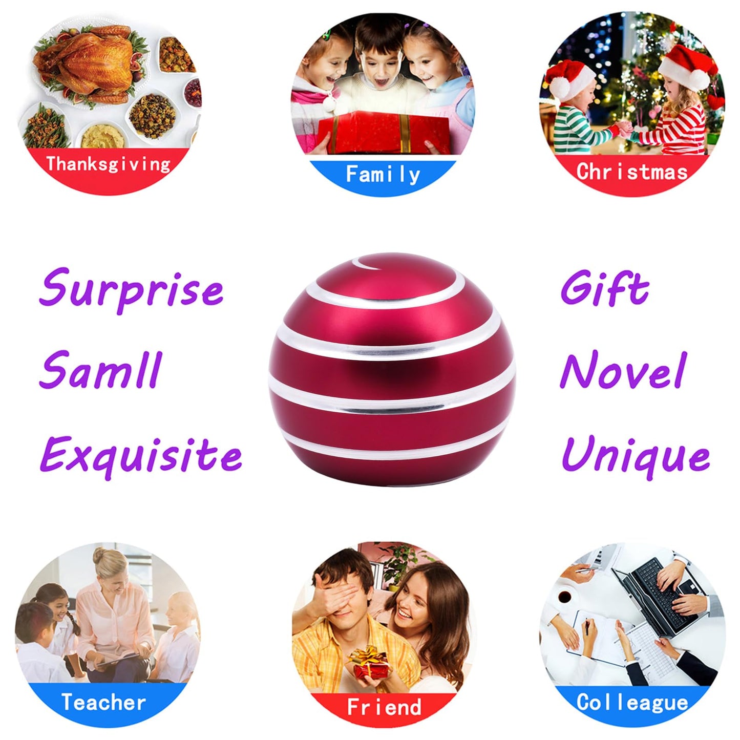 samisoler Desk Fidget Kinetic Toy – Optical Illusion Spin for Focus & Relaxation