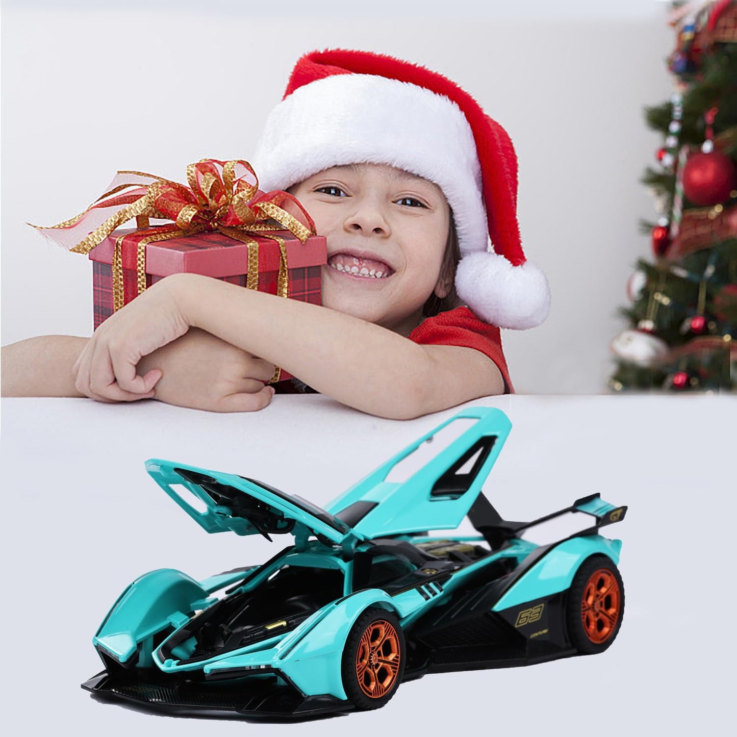 SASBSC Lambo V12 Diecast Toy Car – Light & Sound, 1:32 Scale, Gift for Kids 3+
