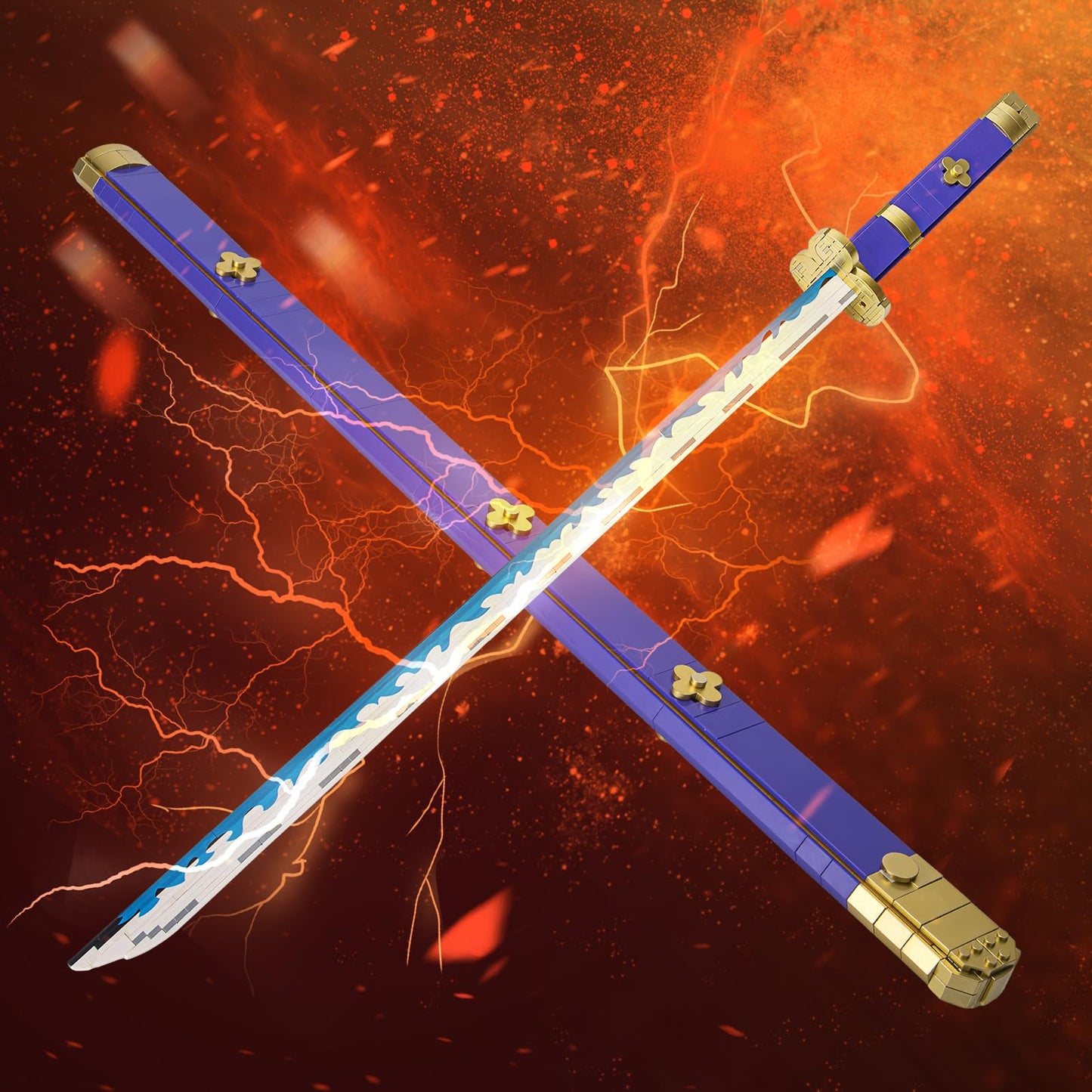 SATHIBI Yamato Sword Building Set – 936-Piece Anime Cosplay Kit with Scabbard & Stand