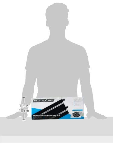Scalextric Extension Pack 5 1:32 Scale – 8 Standard Straights (C8554), White