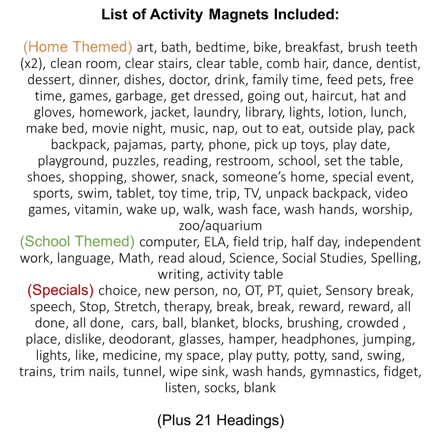 SchKIDules 153 pc Daily Visual Schedule Magnets for Kids | Routines & Behavior Support