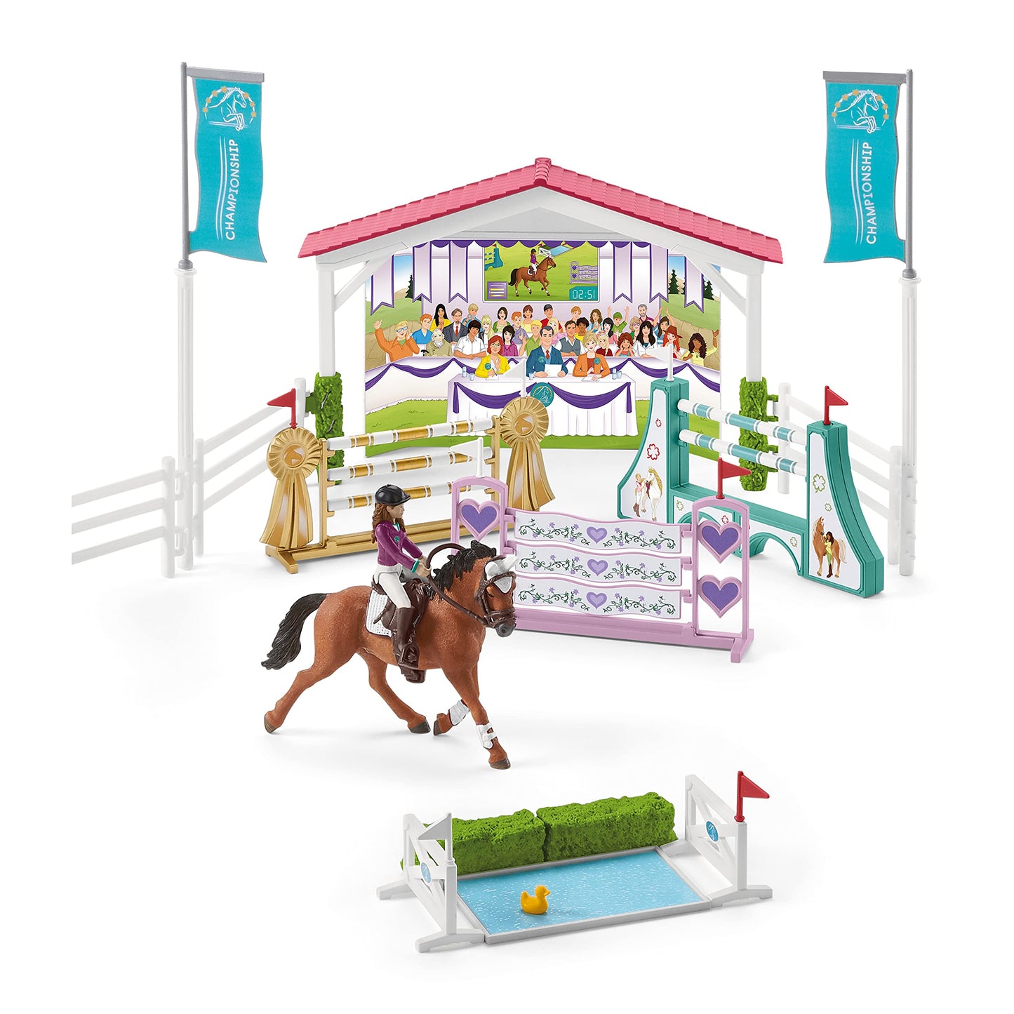Schleich Horse Club Friendship Horse Tournament – 86-Piece Playset for Ages 5-12