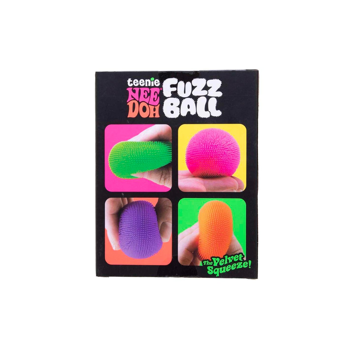 Schylling NeeDoh Teenie Fuzzball 4 Pack - Sensory Squeeze Toy - 1.5-inch Diameter - Colors May Vary