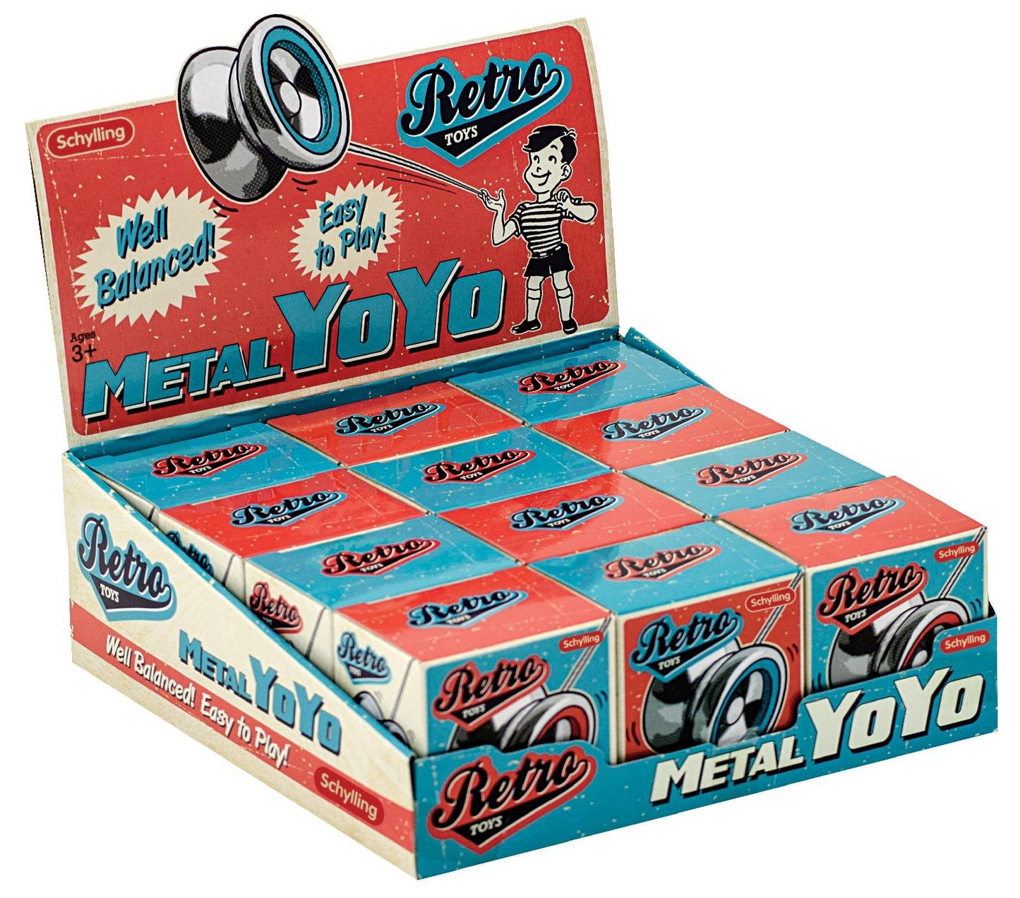 Schylling Retro Metal Yo-Yo Toy – Classic Vintage Fun for Beginners