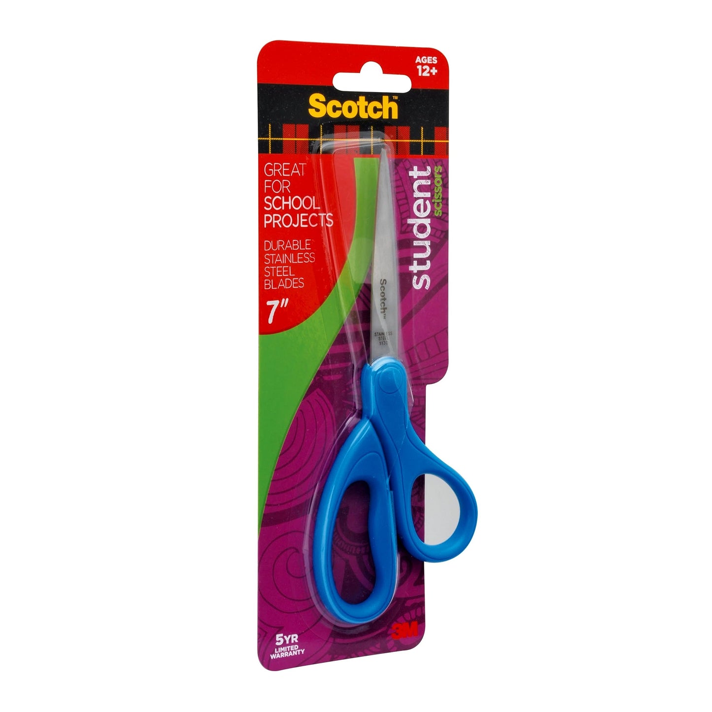 Scotch Student Scissors, 7-Inch – Left/Right-Handed, Mixed Colors