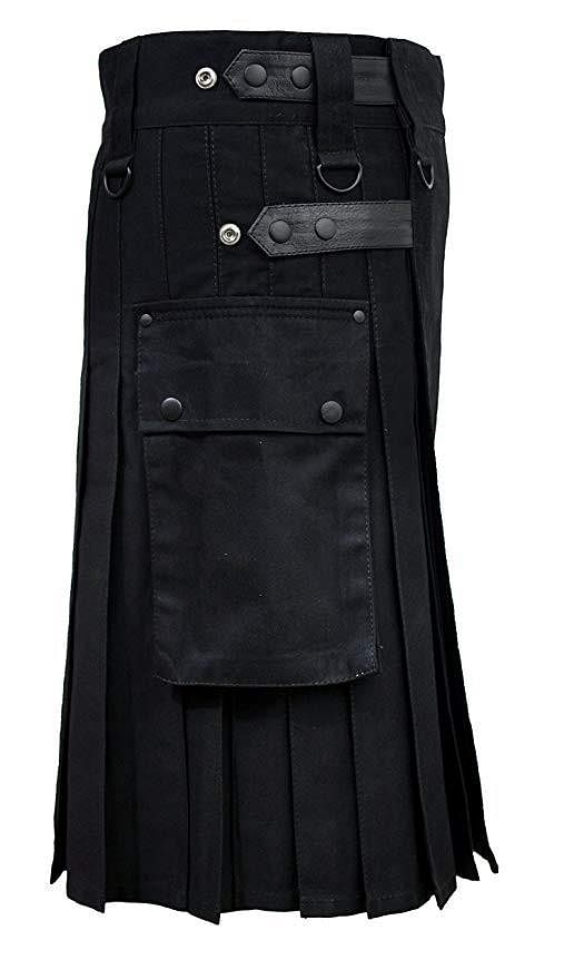 Custom Text Black Utility Kilt, Personalized Text Kilt, Your Design, Your Photo kilt, Personalized Gift, Add Your Own Text, Custom Logo Kilt