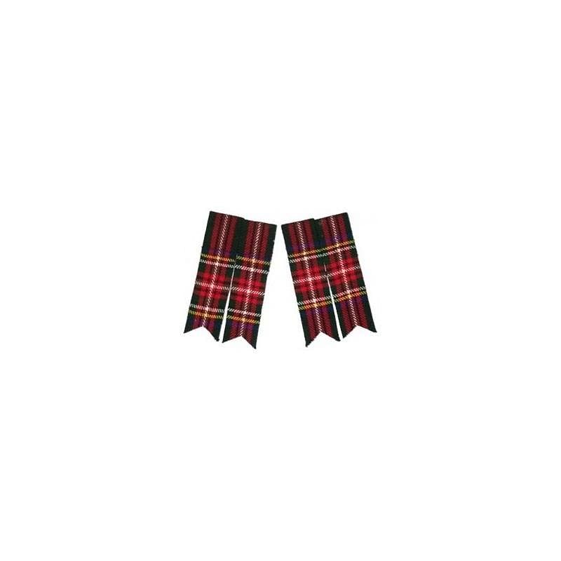 Scottish Men’s Kilt Sock Flashes Various Tartans Highland Kilt Hose Flashes Pointed