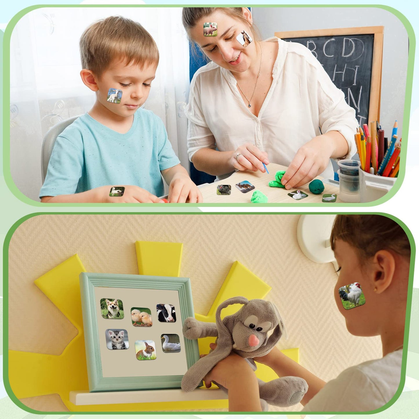 Seajan 600 Pcs Farm Animal Stickers for Kids – Realistic Barnyard Stickers for Classrooms & Parties