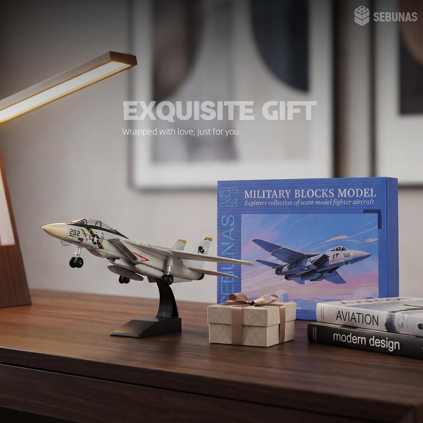 SEBUNAS F-14 Tomcat 3D Model Kit – Beginner-Friendly Aircraft Puzzle & Collectible Display