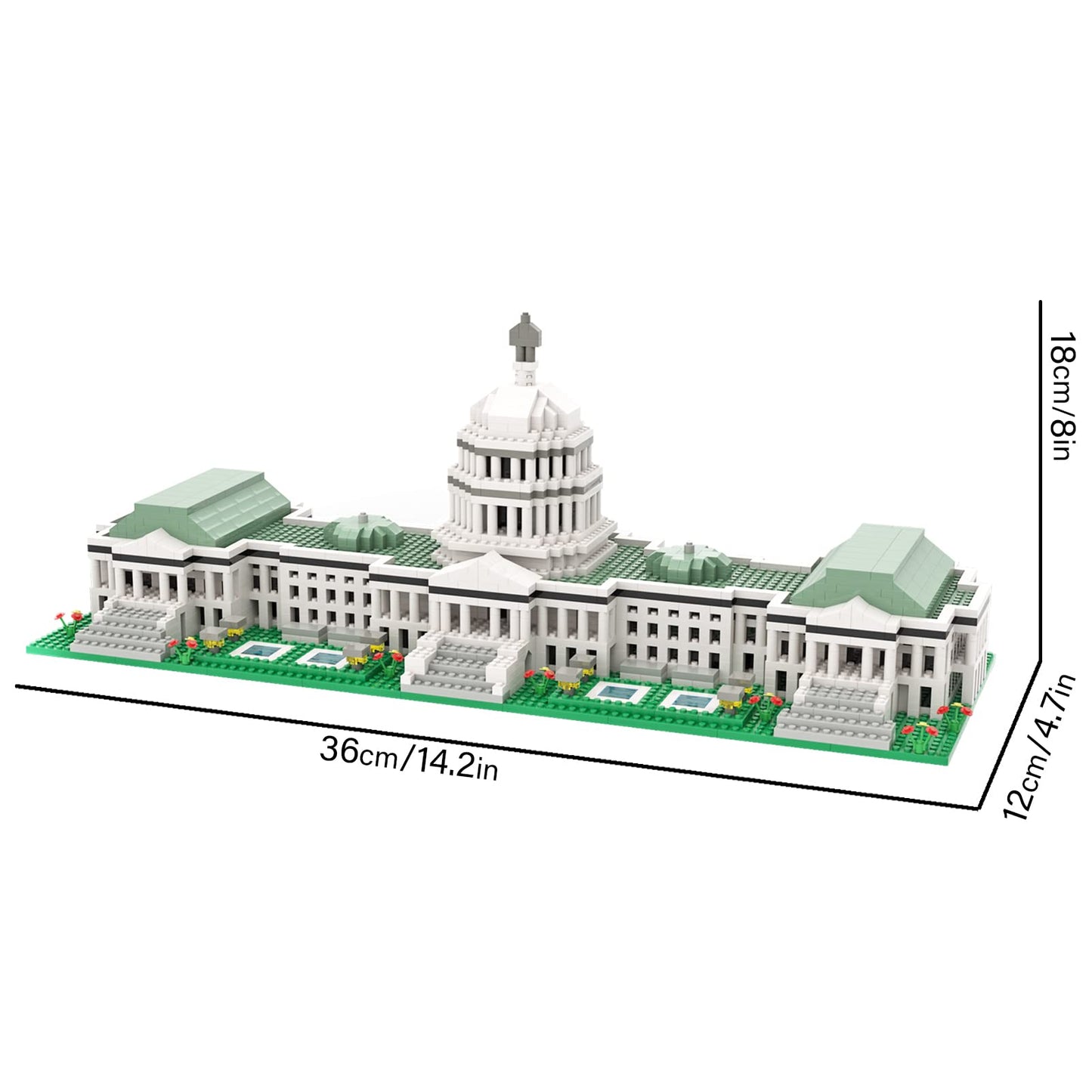 SEMKY Capitol Micro Mini Blocks 2888-Piece Model – Detailed Landmark Building Gift