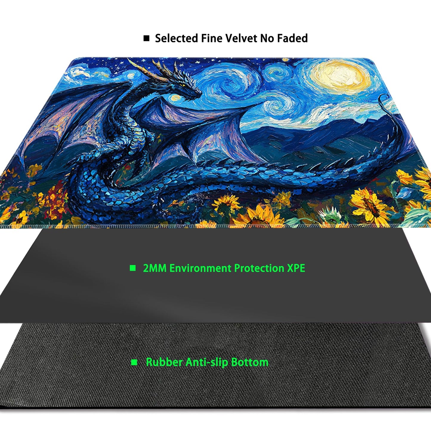 Sepmat MTG Playmat 24 x 14 Inches – Soft Fabric Top, Non-Slip Backing, Free Storage Bag