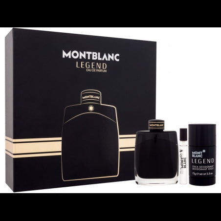 Mont Blanc Legend Eau de Parfum Gift Set 100ml EDP + 75g Deodorant Stick + 7.5ml EDP