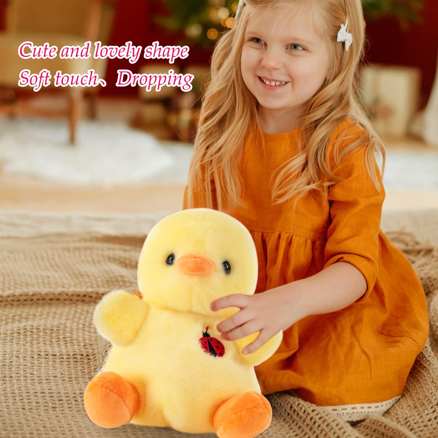 Sew Butiful 8-Inch Duck Plush Toy — Soft Stuffed Animal for Baby, Nursery Decor, Gifts